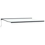 vidaXL Auvent Rétractable Blanc 500 × 300 cm Tissu  Métal