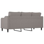 vidaXL Canapé à 3 places Taupe 180 cm Tissu