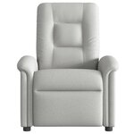 vidaXL Fauteuil de massage inclinable gris nuage tissu
