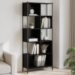 vidaXL Bibliothèque noir 72x28x172 cm bois d'ingénierie