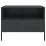 vidaXL Meubles TV 2 Pièces noir 68x39x50 5 cm acier laminé à froid