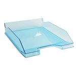 Corbeille À Courrier Combo Midi Transparent - Turquoise Brillant - X 6 - Exacompta
