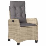 vidaXL Ensemble de salle à manger de jardin 7 pièces avec coussins en poly rotin beige