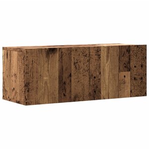 vidaXL Meuble TV mural vieux bois 80x30x30 cm bois d'ingénierie