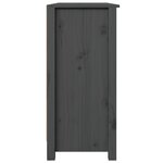 vidaXL Buffet Gris 100x35x74 cm Bois massif de pin