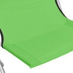 vidaXL Chaises de plage pliables lot de 2 Vert Tissu