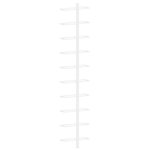 vidaXL Casier à vin mural pour 10 bouteilles Blanc Fer