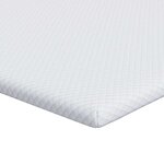 vidaXL Surmatelas Blanc 90 x 190 cm Tissu Jacquard