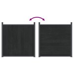 vidaXL Panneau de clôture gris 872x186 cm WPC