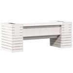 vidaXL Banc avec jardinières blanc 167 5x60x65 cm bois massif de pin