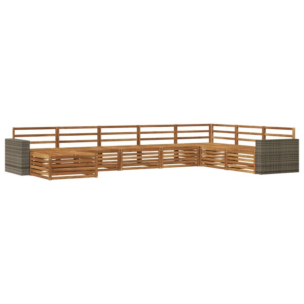 vidaXL Ensemble de canapés d'extérieur 8 pc Naturel