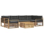 vidaXL Ensemble de canapés d'extérieur 7 pc Blanc et anthracite