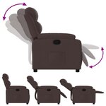 vidaXL Fauteuil inclinable Marron foncé Tissu