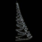 vidaXL Arbre mural avec crochet métallique 260 LED blanc froid 3 m