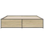 vidaXL Cadre de lit sans matelas chêne sonoma 200x200 cm