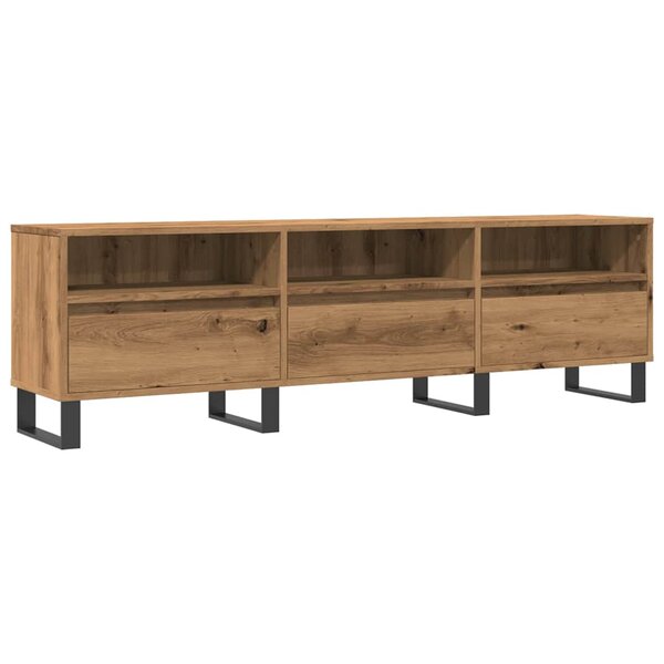 vidaXL Meuble TV chêne artisanal 150x30x44 5 cm bois d'ingénierie