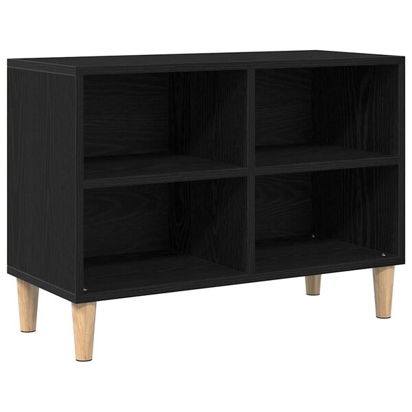 vidaXL Meuble TV Chêne noir 69 5 x 30 x 50 cm Bois d'ingénierie