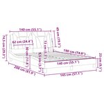 vidaXL Cadre de lit Viana sans matelas noir 140x190 cm similicuir