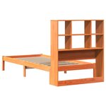 vidaXL Lit bibliothèque sans matelas cire marron 75x190 cm pin massif