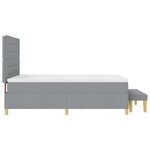 vidaXL Lit à ressorts avec matelas Gris clair 140 x 190 cm tissu