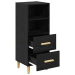 vidaXL Buffet Chêne noir 34 x 34 5 x 90 cm Bois d'ingénierie