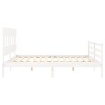 vidaXL Cadre de lit sans matelas blanc 200x200 cm bois massif