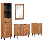 vidaXL Ensembles de salle de bain 4 Pièces Acacia Marron Winish