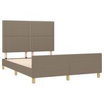 vidaXL Cadre de lit avec tête de lit Taupe 140x200 cm Tissu