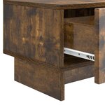vidaXL Meuble TV 147 x 34 5 x 30 cm Chêne fumé Bois d'ingénierie