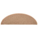 vidaXL Tapis de marches d'escalier 15 Pièces Marron clair 65x21x4 cm