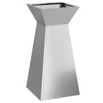 vidaXL Jardinière à pilier 2 Pièces Argent 35 x 35 x 73 cm Acier