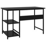 vidaXL Bureau d'ordinateur Noir 105x50x72 cm MDF et métal