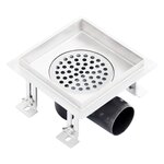 vidaXL Drain de douche avec couvercle 2 en 1 15x15 cm Acier inoxydable