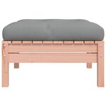 vidaXL Repose-pied de jardin avec coussin bois massif douglas