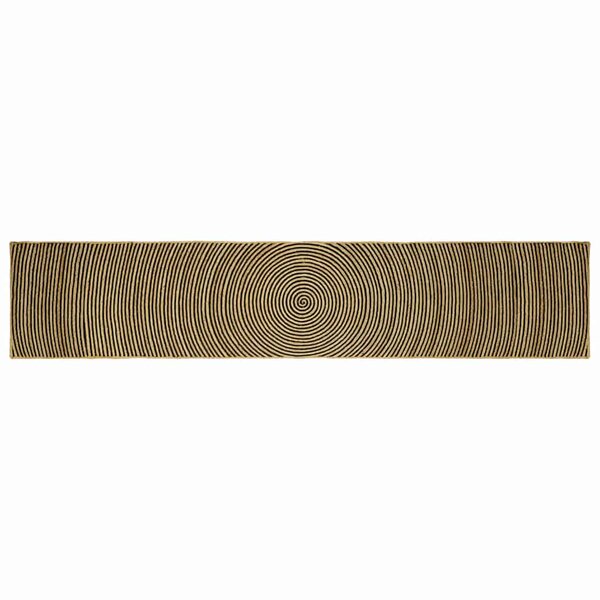 vidaXL Tapis Naturel et Noir 80 x 400 cm Jute