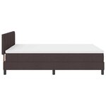 vidaXL Lit à ressorts avec matelas Marron foncé 140 x 190 cm tissu