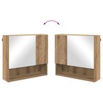 vidaXL Armoire Miroir avec étagère chêne artisanal 59 x 17 x 55 cm