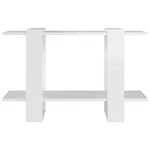 vidaXL Bibliothèque/Séparateur de pièce Blanc brillant 80x30x51 cm