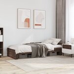 vidaXL Cadre de lit sans matelas chêne marron 90x200cm bois ingénierie