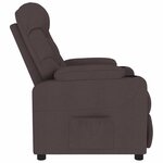 vidaXL Fauteuil de massage Marron foncé Tissu