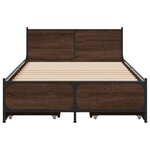 vidaXL Cadre de lit avec tiroirs sans matelas chêne marron 75x190 cm