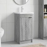 vidaXL Meuble de salle de bain avec évier Sonoma gris