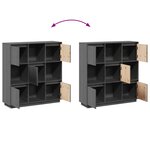 vidaXL Buffet Gris 110 5x35x117 cm Bois massif de pin