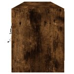 vidaXL Meuble TV mural avec LED chêne fumé 180x31x38 cm
