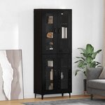 vidaXL Haut Armoire Chêne noir 69 5 x 34 x 180 cm Bois d'ingénierie