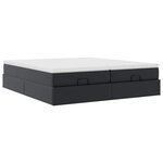 VidaXL Cadre de lit ottoman avec matelas noir 180x200 cm similicuir