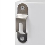 Vitrine murale avec étagère de Livre / DVD / Verre en MDF Blanc