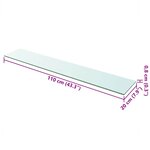 vidaXL Panneau pour étagère Verre transparent 110 x 20 cm