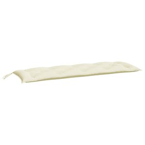 vidaXL Coussin de banc de jardin crème 150x50x7 cm tissu oxford