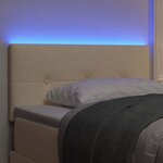 vidaXL Tête de lit LED avec des lumières à LED Crème 80 cm Polyester